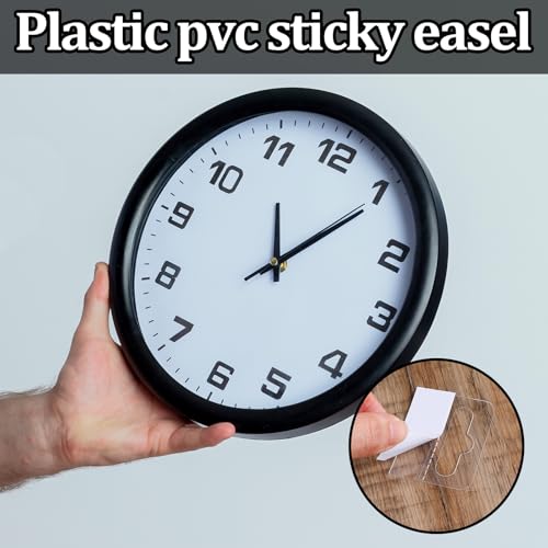 Image of 20 Pcs Small Adhesive Plastic Sawtooth Picture Hanger Plastic Hanging Tabs Clear Foamboard Plate Hangers for The Wall Stick On Picture Hanger Sawtooth Without Nails