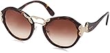 Protective case included Prada Damen 0PR09TS 2AU6S1 54 Sonnenbrille, Braun (Havana/Brown)