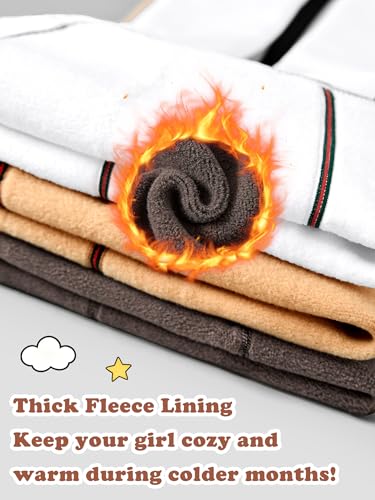 MERYLURE Girls Ultra Thick Fleece Lined Tights Warm Kids Thermal Tights Toddler Ballet Dance Leggings for Winter