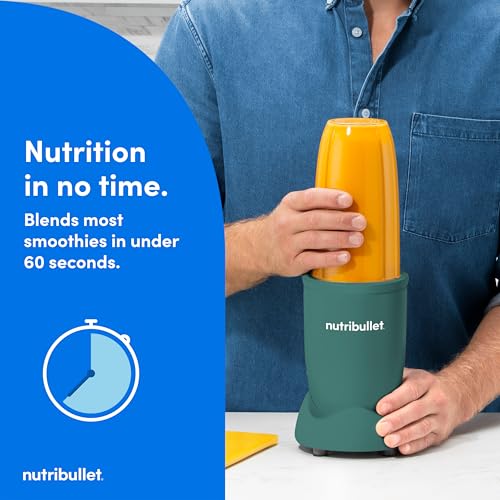 Image of nutribullet Pro Personal Blender, Shakes, Smoothies, Food Prep, and Frozen Blending, 32 Ounce Cup, 24 Ounce Cup, Flip-top Travel Lid, 900 Watt, Matte Eucalyptus, NB9-0901EUC