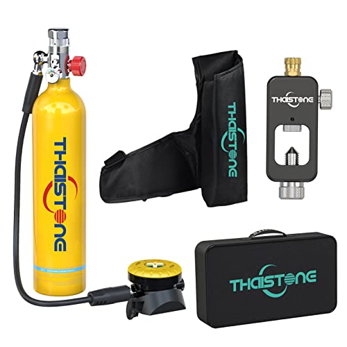 Thaistone Mini Scuba Tank, Portable 1L Diving Tank Scuba Diving Tank Kit Diving Package Small Diving Cylinder Snorkeling Tank Oxygen Tank For Underwater Searching Or Emergency Rescue #TOP17