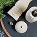 BILL.F Salt and Pepper Grinder Wooden Pepper Mill Grinder White Salt Pepper Shakers Set of 2 with Adjustable Ceramic Rotor- 7 Inch