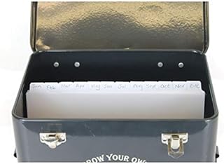 Gardening Naturally 12 Plain Seed Tin Dividers Organise Your Seeds By Month Or By Type - TIN NOT INCLUDED