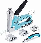 SHALL Staple Gun Heavy Duty, 3-in-1 Upholstery Staple Gun Kit with 3000 Staples, Staple Remover, Manual Brad Nailer with Specific Staples Outlet Position Indicator