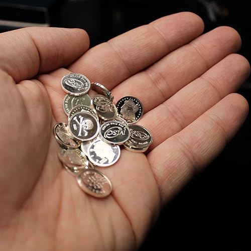 CoinFolio Five (5) One Gram .999 Fine Silver Rounds with Random Designs in a Jewelry Pouch by Mint State Gold