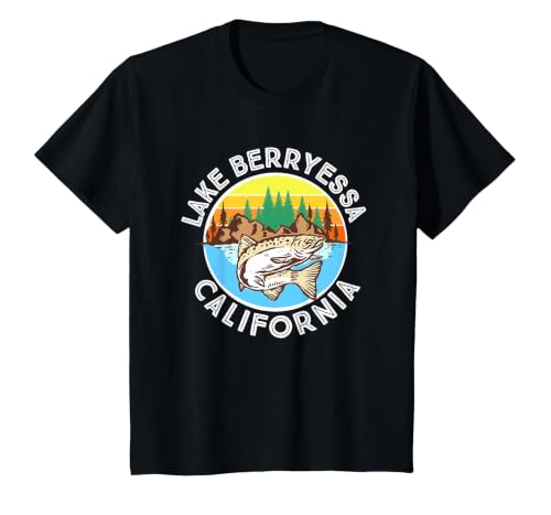 Vintage Lake Berryessa California T-Shirt, Youth, Black, 3T