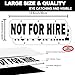 Not for Hire Magnet for Cars, Heavy Duty Not for Hire Magnetic Sign, Reflective Farm Drivers Use Truck Tractor Trailer Magnet, 15.7 Inch x 5.3 Inch (Black-Not for Hire-2 Pack)