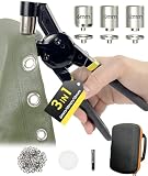 HAPDEN Grommet Tool Kit 1/2 1/4 3/8, Heavy Duty Tarp Grommet Kit for Fabric