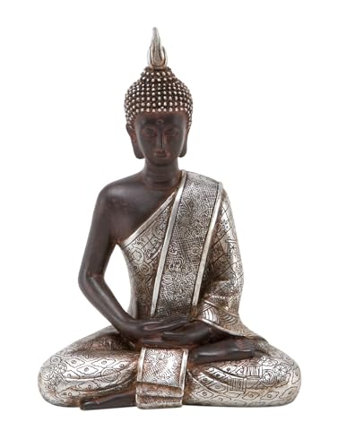 Buddha Sculpture with Engraved Carvings and Relief Detailing