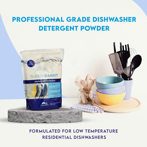 Bubble Bandit Dishwasher Powder Detergent with Phosphate. The Best Dishwasher Detergent for Spotless Dishes in Hard Water! ALL-IN-ONE (Soak, Wash & Rinse). (Pack of 1)… - Thumbnail 4