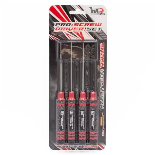 HOBBYTECH Kit de 4 Tournevis Alu Rouge HTR-412 – vue 2