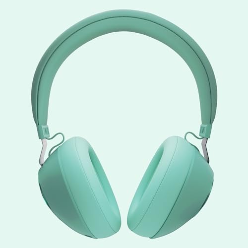 Image of ZEBRONICS Duke Wireless Over Ear Headphone with Up to 60h Backup, Bluetooth, Dual Pairing, Gaming Mode, Environmental Noise Cancellation (ENC), LED Lights, Deep Bass, Voice Assistant Support (Green)