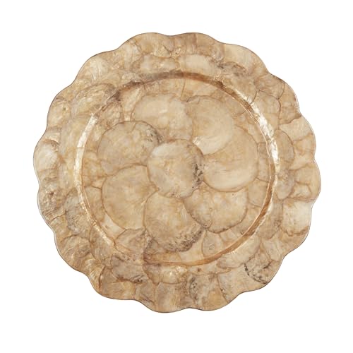 Set de 4 platos decorativos scalloped 13 pulgadas miniatura 1