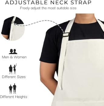 Vicloon Keukenschort, 2 stuks verstelbare schort met 2 zakken, machinewasbaar, kleurecht schort voor dames en heren, voor in de keuken, restaurant en café, grijs/donkerbruin Vicloon Keukenschort, 2 stuks verstelbare schort met 2 zakken, machinewasbaar, kleurecht schort voor dames en heren, voor in de keuken, restaurant en café, grijs/donkerbruin