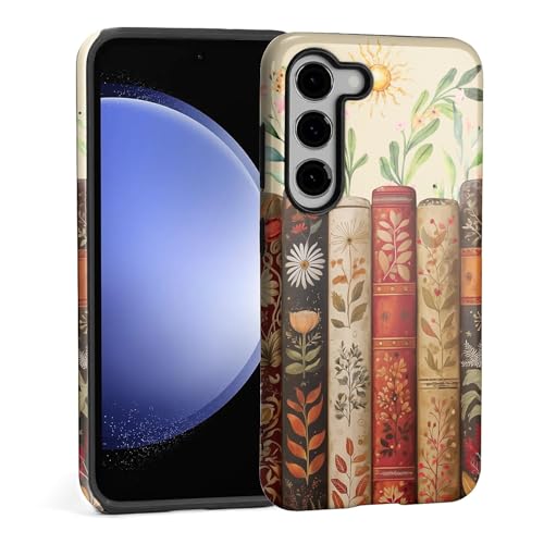 DAIZAG Case for Samsung Galaxy S25,Vintage Floral Bookish Full Body Design - Hybrid Dual Protection Soft TPU + Hard PC, Shockproof & Scratch-Resistant Protective Case for Men Women by DAIZAG - Used condition - US$6.37