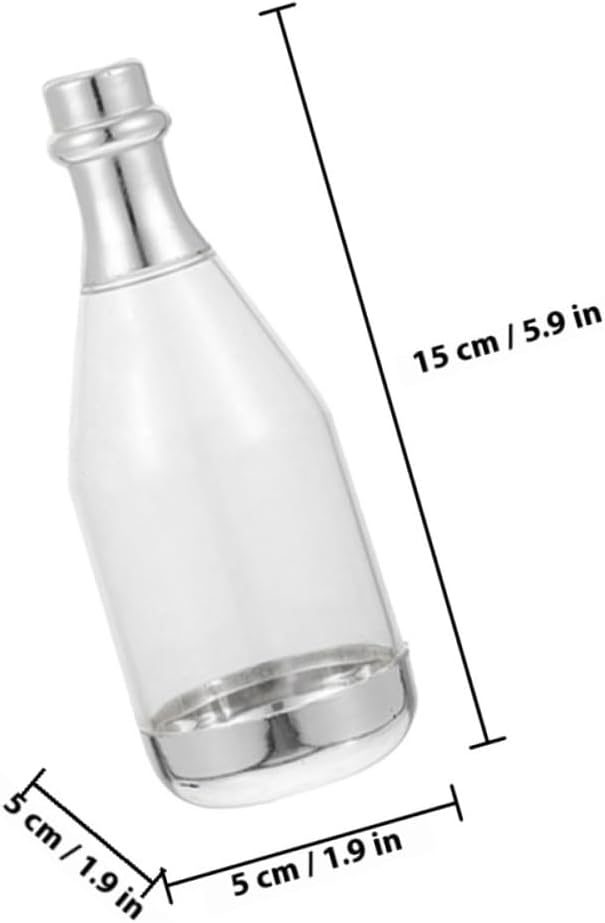 20pcs Silver Mini Wine Bottle Wedding Candy Containers Candy Boxes for Party Favors Birthday Packaging Boxes for Wedding Guests