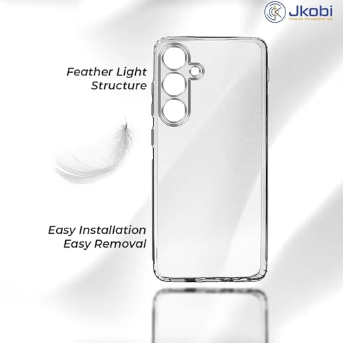 Image of Jkobi Back Case Cover for Samsung Galaxy S24 Plus (Silicone Clear Shockproof Case with Camera Protection | Transparent | Flexible and Soft)