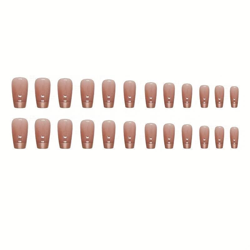 Image of ZOONA 24PCS Everlasting French Nails Artificial Nails Art Set| Lightweight & Long Lasting| Easy To Use| Quick Fix For Festivals & Special Occasions (W1223)
