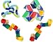 Set of 4 Fidget Stress Reliever Brain Teaser Dexterity Decompression Pack Including a Tangle Jr Wooden Fidget Cubes and Snake Cube Puzzle