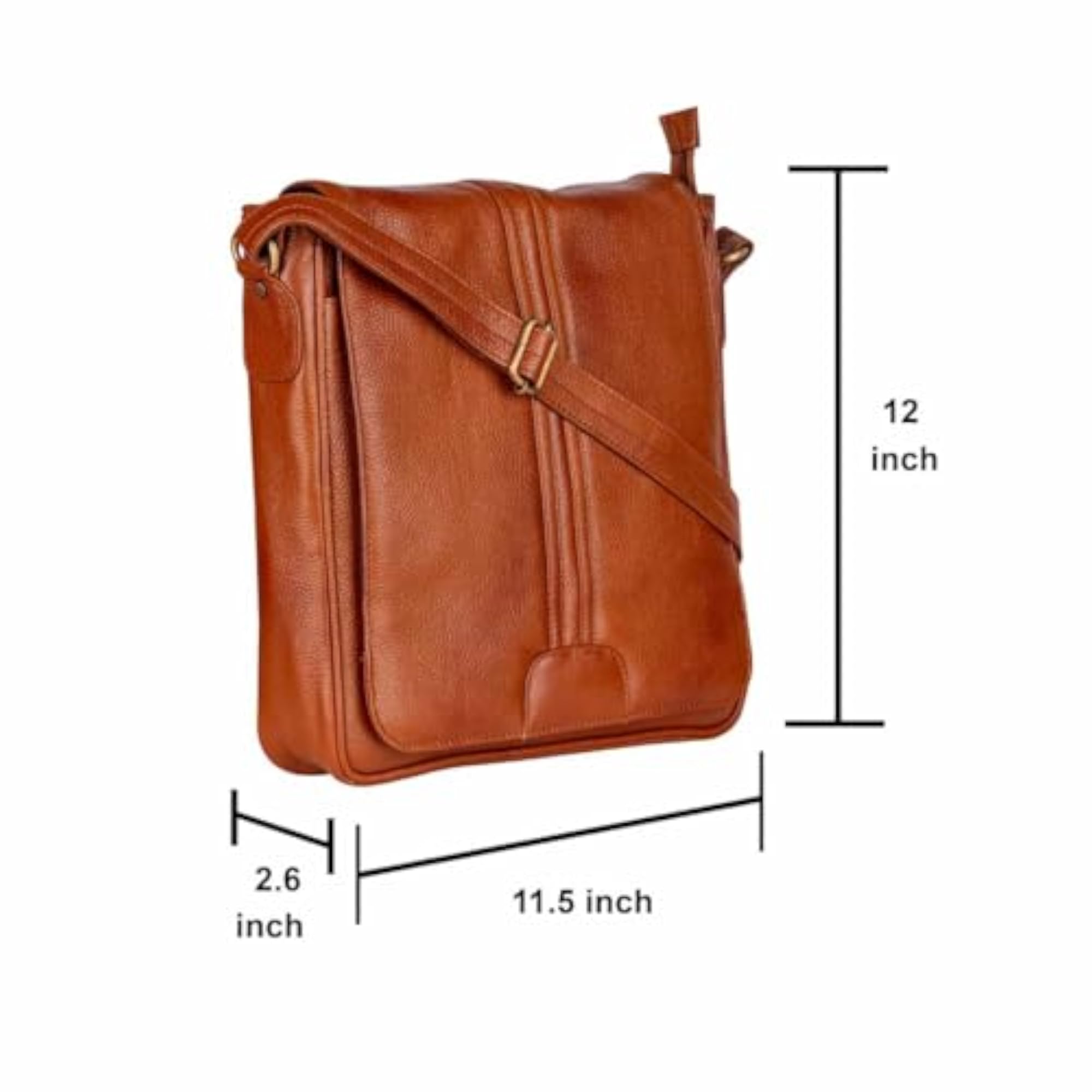 Full Grain Leather Multipurpose Crossbody Bag for Men