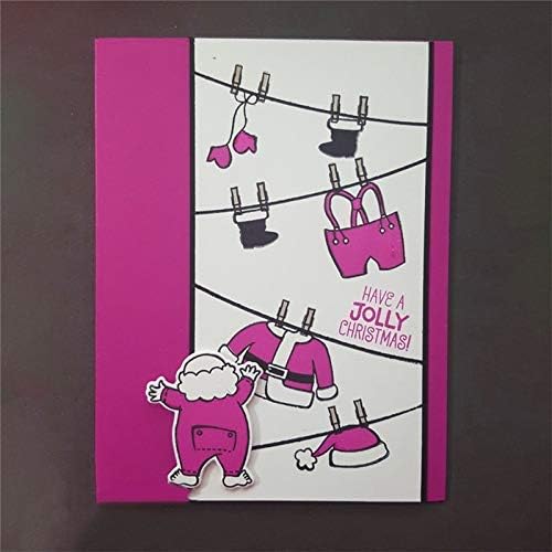 4.8x3.3inch Santa Claus Clear Stamp and Dies Set Die Cuts Metal Cutting Die for Scrapbooking Card Making