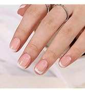 Short Square Soft Gel Press On Nails – Reusable Glue On Nails in 16 Sizes, 32PCS Salon Quality Pr...