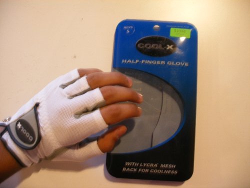 Cool-X Half-Finger Mens Left Hand Golf Glove ML Rare