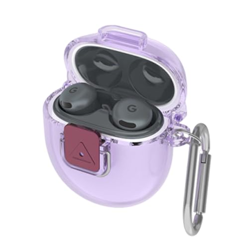 Google Pixel Buds 2a�p�� �P�[�X �J�o�[ ���b�N�@�\ ���������� �N���A�P�[�X TPU ��̌^ �ی�J�o�[ Pixel Buds 2a���C�����X�C���z���ی�P�[�X �J���r�i�t�� (�N���A�p�[�v��)
