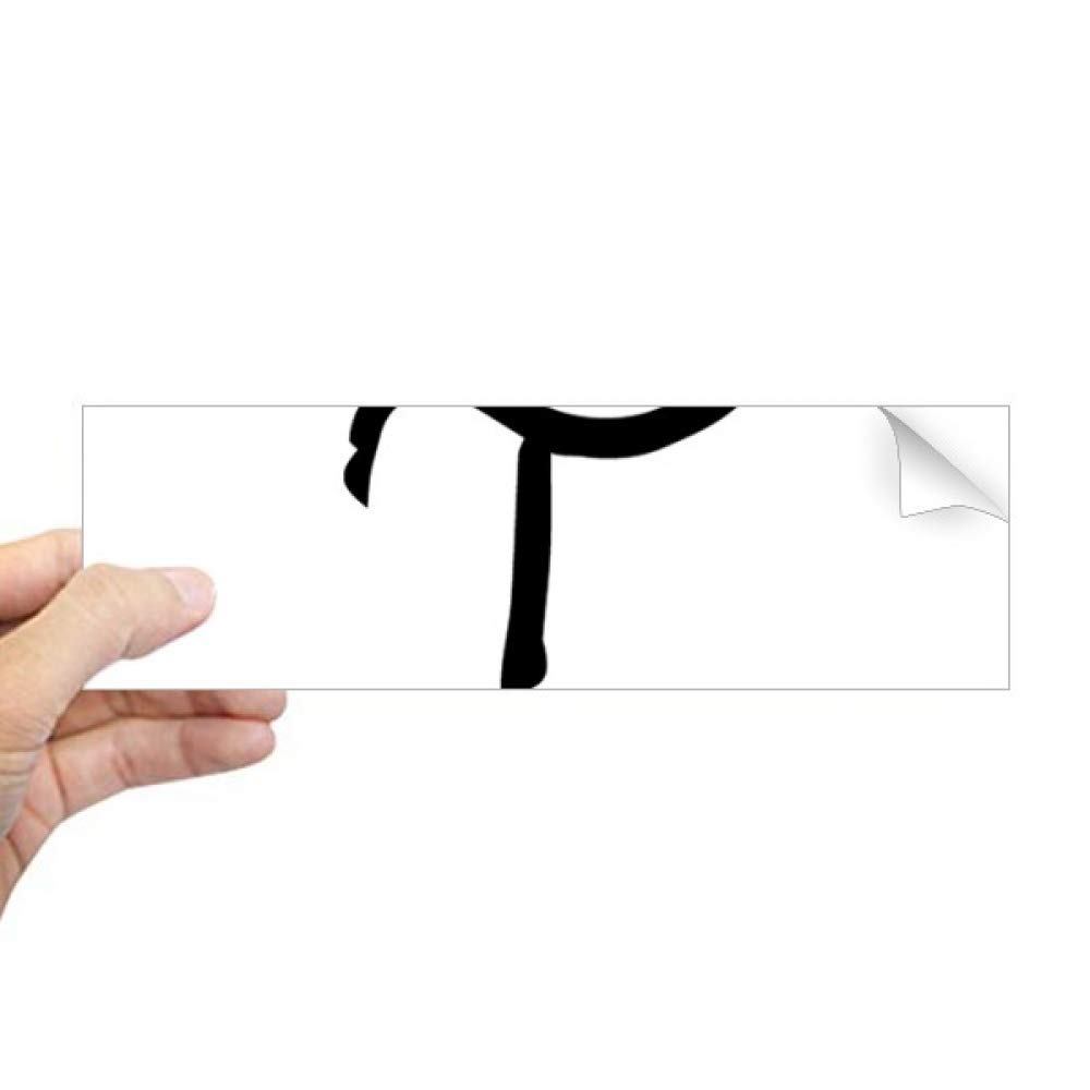 Sticker fenêtre alphabet grec tau noir autocollant rectangulaire vitrage