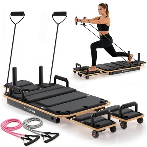 X-HOBON Pilates Board, Portable Pilates Reformer Board for Home, Full-Body