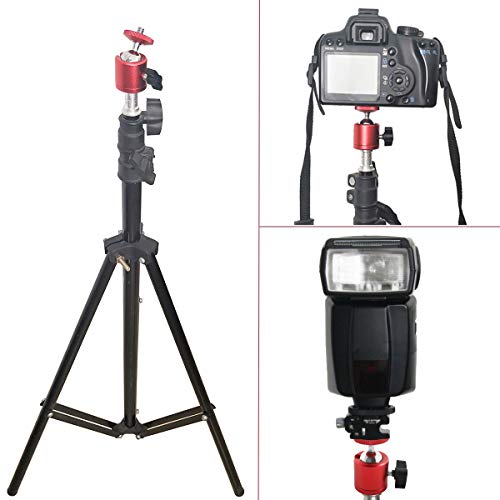 Exmax 2 Pcs Tripod Mini Ball Head With 1/4” Screw Thread Base - 2 Pack Red #TOP2