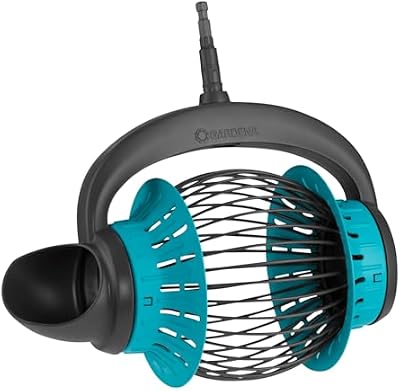 Recolector rodante combisystem de Gardena: recolector de fruta para recoger frutos de aprox. 4 a 9 cm sin agacharse, se vacía cómodamente, compatible con los mangos combisystem de Gardena (3108-20)
