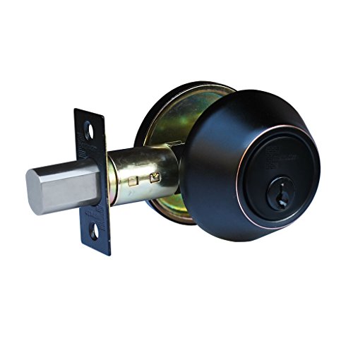 CONSTRUCTOR CON2921 Deadbolt Door Lock Set Double Cylinder, Oil Rubbed Bronze