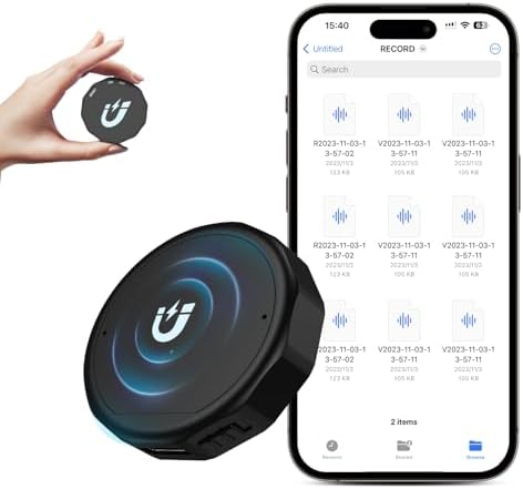 Mulukusion Magnetic Voice Recorder -Voice Activated Recorder with DSP5.0 Intelligent Noise Reduction, OTG-Enabled Audio Recorder, HD Recording Device for Interview/Meeting/Lecture -64GB