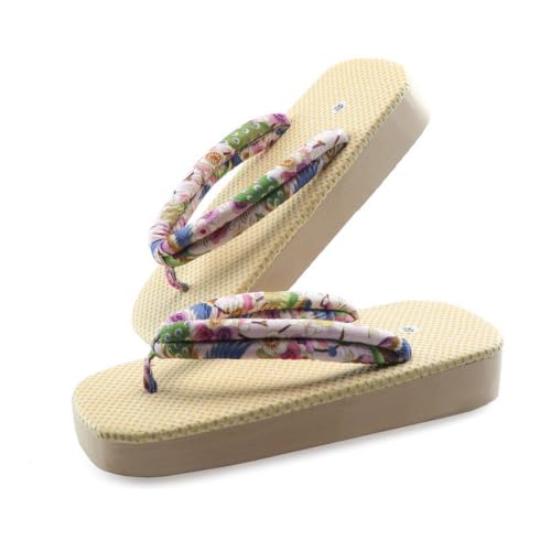 XYNM Tongs Homme Tong Femme Sandales Unisexes À Bout Plat Et Semelle Imitation Bois-03-34-35 – vue 4