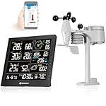 BRESSER Estación meteorológica WIFI MeteoTemp JW 8...: Estación meteorológica WLAN con pantalla de 10" y sensor 8-en-1 para medir temperatura, humedad, viento, lluvia, niveles UV e intensidad lumínica Índice de estrés térmico WBGT integrado con cuatro niveles de advertencia para mayor seguridad en activi...