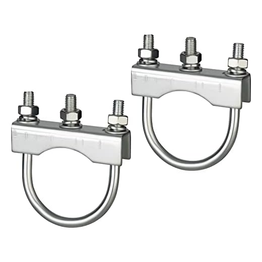 2x Stützradhalterung 70mm für PKW Anhänger, Stützradschelle für runde Deichseln, Rohrschellen aus Stahl, Anhängerzubehör und Nachrüstung