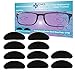 GMS Optical® 2.5mm Anti-slip Adhesive Contoured Soft Silicone Eyeglass Nose Pads with Super Sticky Backing - 5 Pair (Black)