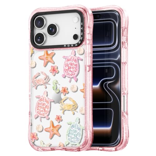 Rosarnnah for iPhone 18 Pro Max Case Aesthetic Pink, Sea Friends