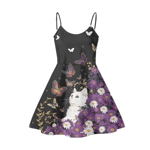 Image of Coloranimal Women's Summer Sleeveless Casual Swing Dresses with Loose Fit Beach Sundress