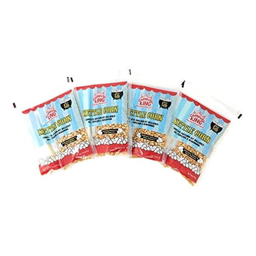 Al In One Kettle Corn Kit for 6 OZ popper or Larger, 4 Pack