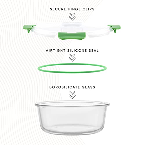 Joyjolt Joyful 24Pc Borosilicate Glass Storage Containers With Lids. 12 Airtight, Freezer Safe Food Storage Containers, Pantry Kitchen Storage Containers, Glass Meal Prep Container For Lunch #TOP2