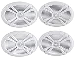 (4) Rockville RMSTS69W 6x9 2000w Waterproof Marine Boat Speakers 2-Way White