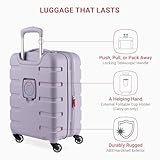 SwissGear 7366 Signature Hardside Expandable Luggage with Spinner Wheels, TSA Lock, Cup-Holder, Evening Haze, Carry-On 19-Inch