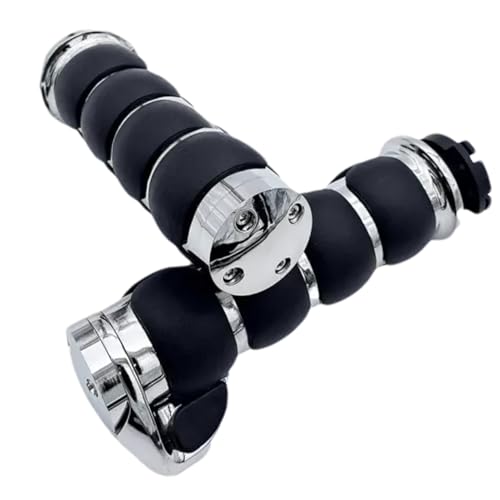 Poignées de moto de 2,5 cm avec embouts à pointes pour guidon de custom et VTT