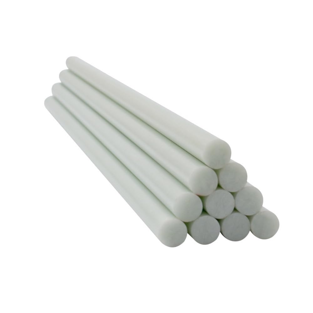 Lot de 10 tiges en fibre de verre blanche, longueur 500 mm, diamètre de la barre en fibre de verre 0,8 mm à 10 mm(9.0)