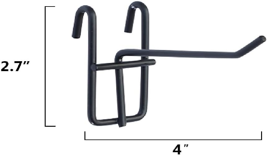 NectaCol 40 Packs 4" Metal Grid Wall Hooks, Standard Gridwall Panel Hooks are for Gridwall Panels Display, Black
