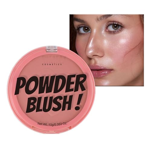 Peach Nude Blushers for Cheeks, Pink Blush Palette for Cheek Color, Rose Red Powder Blushes, Korean Face Make Up Blusher Powder, Matte Natural Look Makeup Gifts for Women