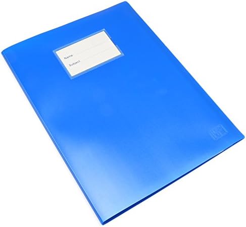 H&S 2 Display Book Folder A4 100 Pockets Presentation Project Folders Soft Cover Blue Black