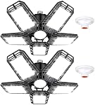 LED Garage Lights 2 Pack, Ceiling LED Shop Light 160W 16000LM 6500K Screw in Led Light with 5+1 Deformable Panels, Bright Led Lighting for Garage Workshop Basement Support E26/E27 Socket